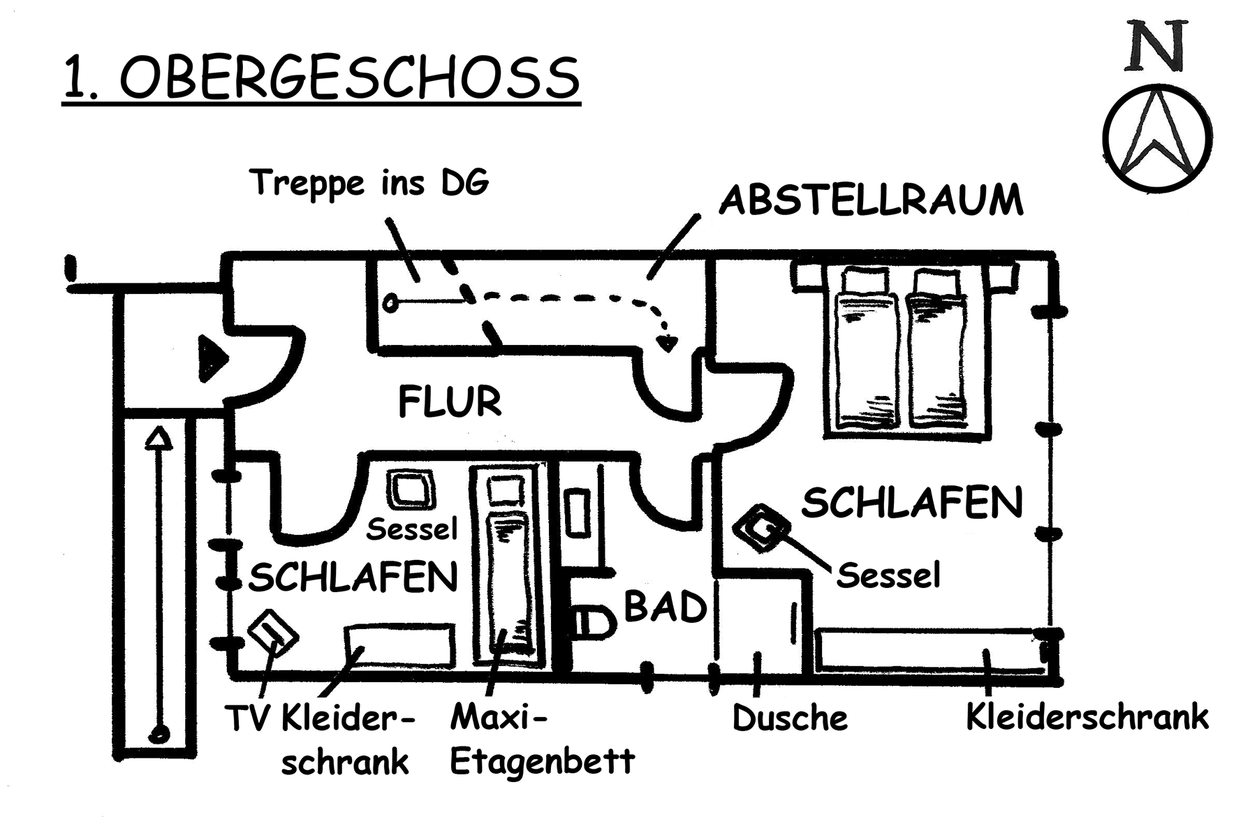 Froschkoje Grundriss OG, Stand 08.2017